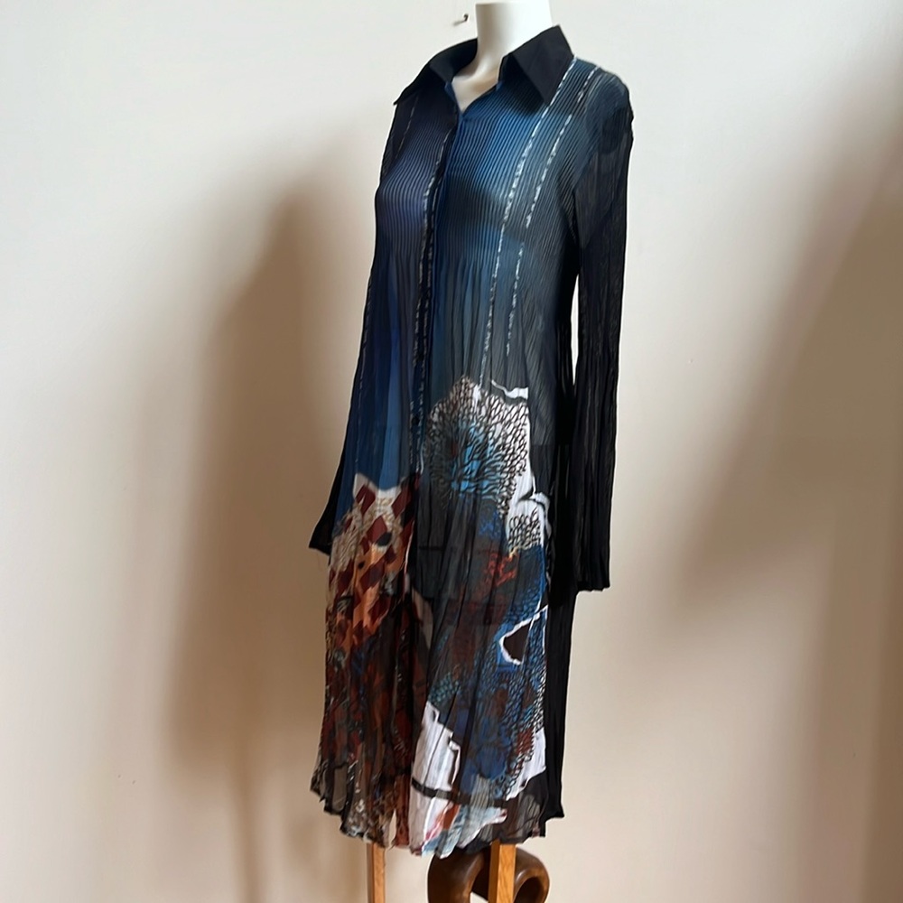 Elegant Black and Blue Women's Dress